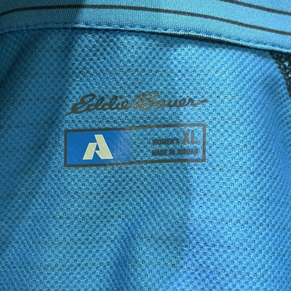 Eddie Bauer First Ascent Free Heat Pro 1/4 Zip Blue Stripe Womens XL Long Sleeve - Picture 6 of 8